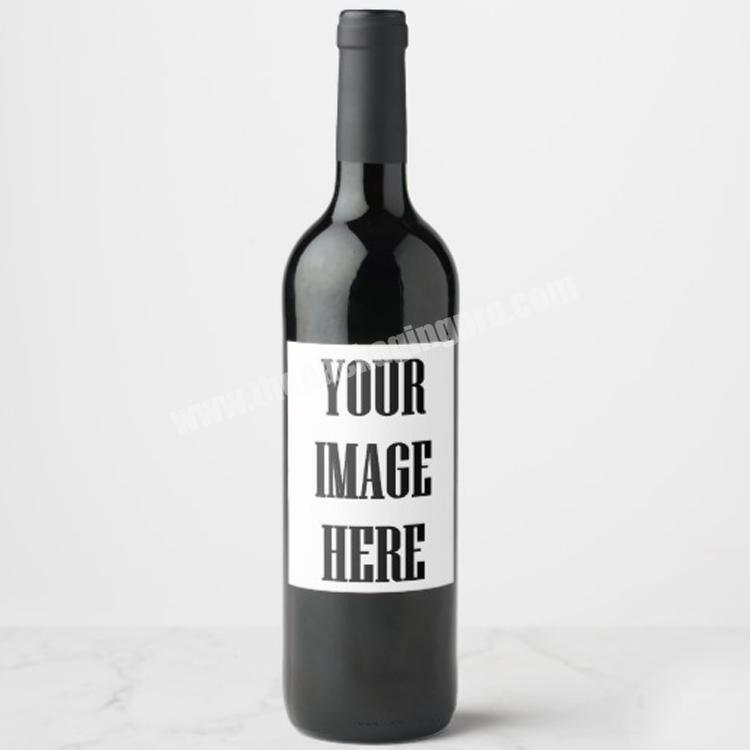 Wholesale custom private paper red wine  bottle sticker printing wine label