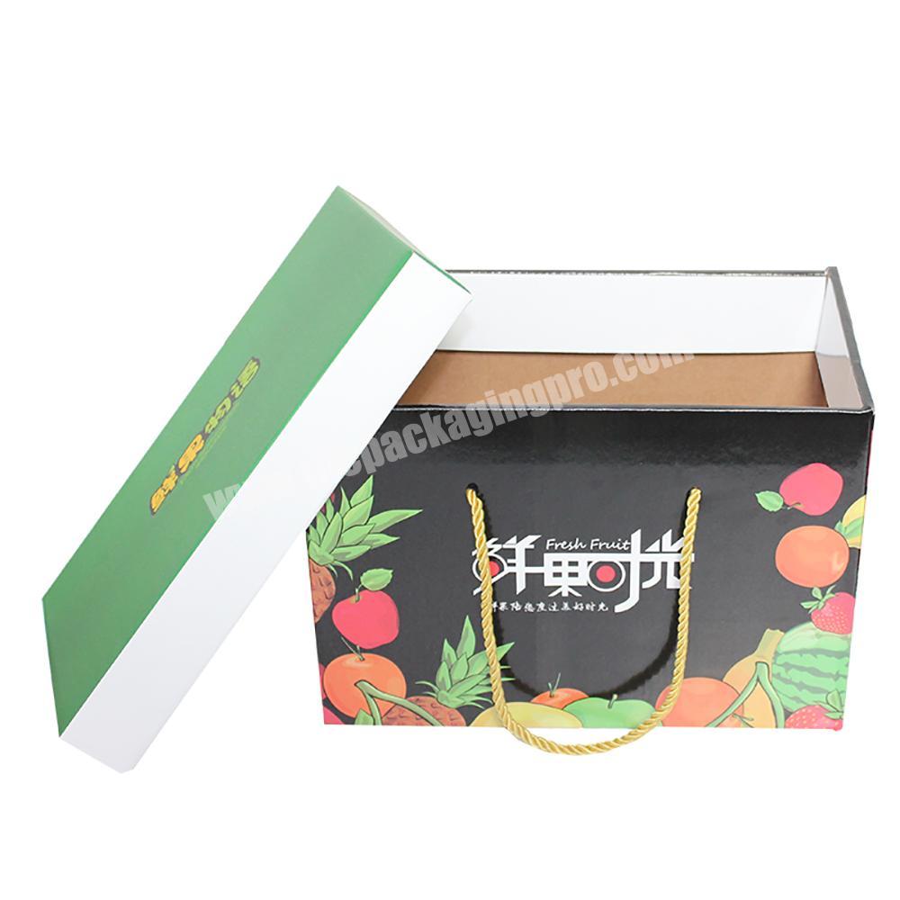 Wholesale Custom PVC Window Fruit Packaging Corrugated Carton Paper Fruit Box