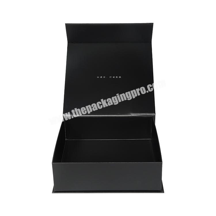 Wholesale Custom Recyclable foldable gift box magnetic black gift boxes