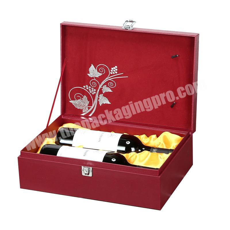 Wholesale custom size luxury creative cheap christmas vintage single wine bottle gift box