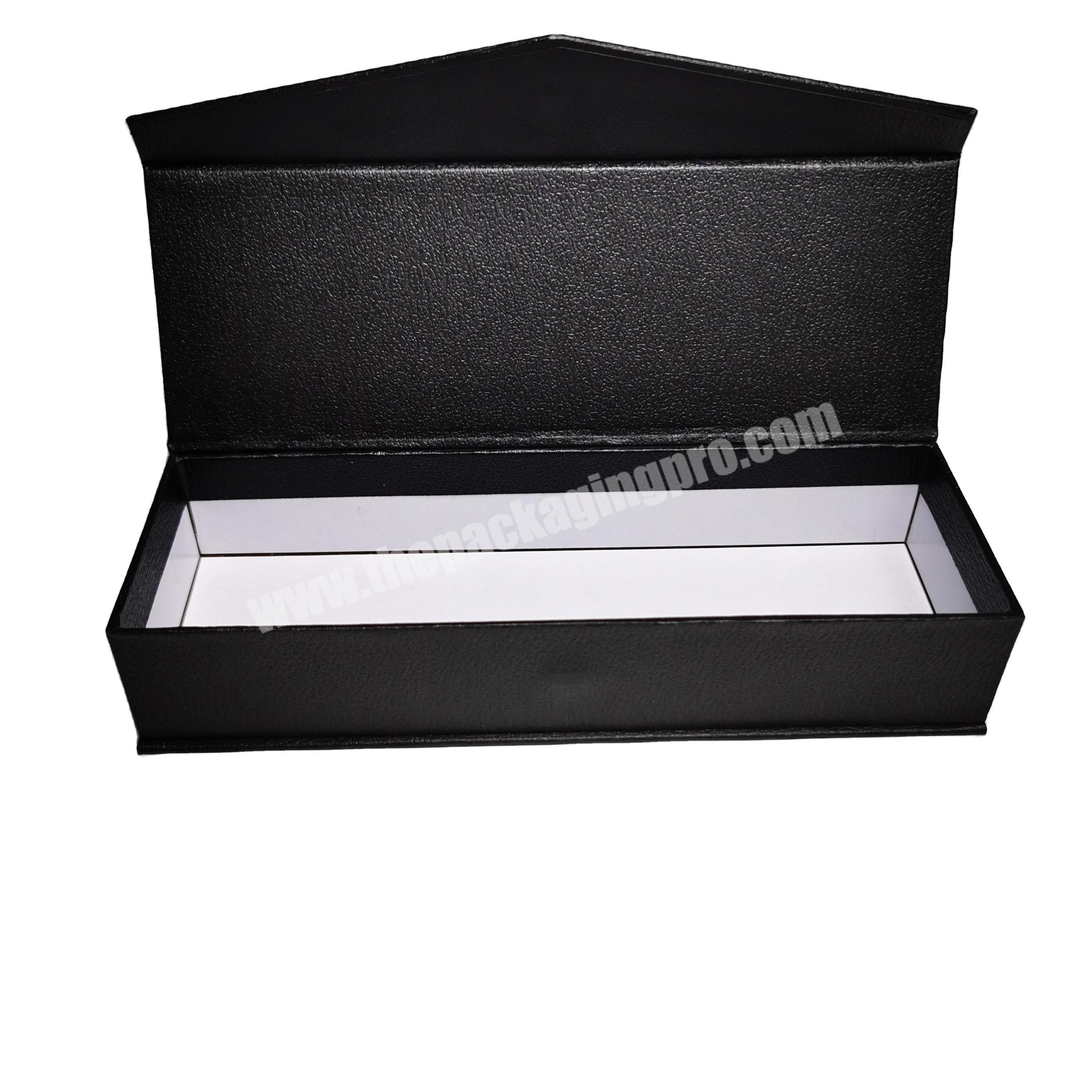 Wholesale Custom size surface cover black magnetic gift box