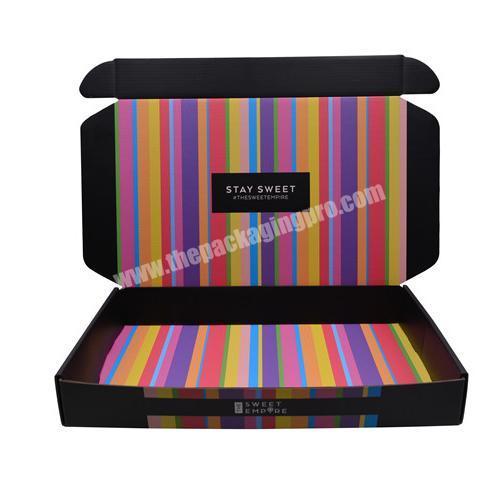 Wholesale Custom Strong Corrugated Mailing Box Apparel  Dress Lingerie Hair Extension Paper Box Snacks Cosmetics Beauty Products