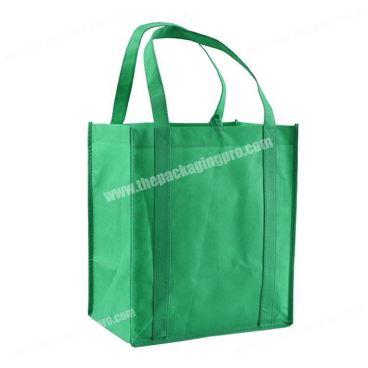 Wholesale custom supermarket packaging non woven bag with handle