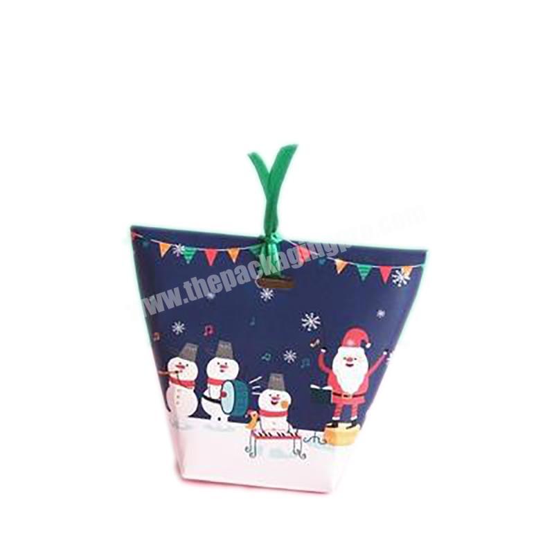 Wholesale Custom Wave Striped Printed Cute Small Gift Kraft Paper Candy Bag