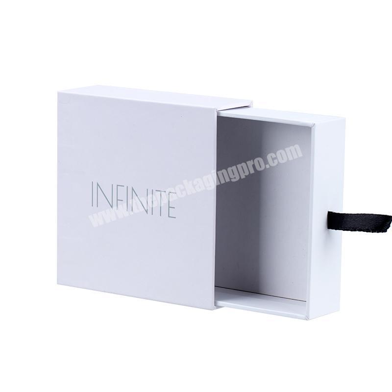 Wholesale Custom White Cardboard Paper Box Sliding Open Gift Box for Jewelry Watch Sliding Out Drawer Box Necklace Packaging