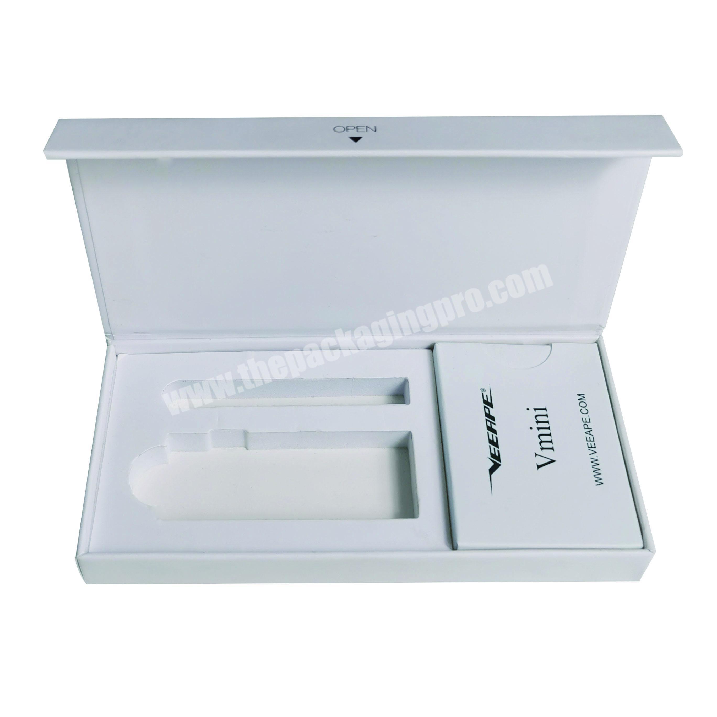 Wholesale custom white magnetic gift box with blisterfoam insert