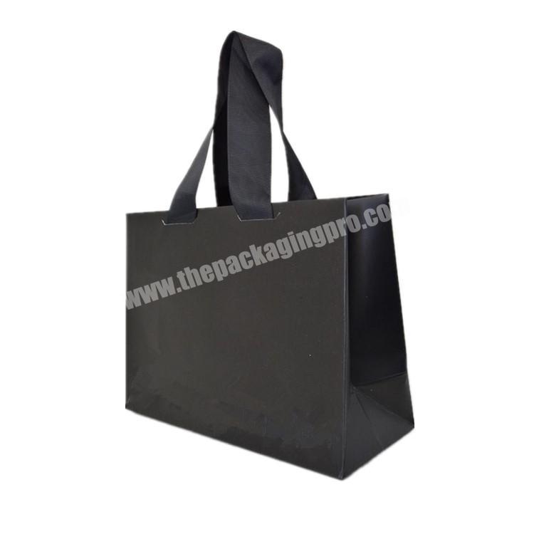 wholesale customized black paper shopping bags