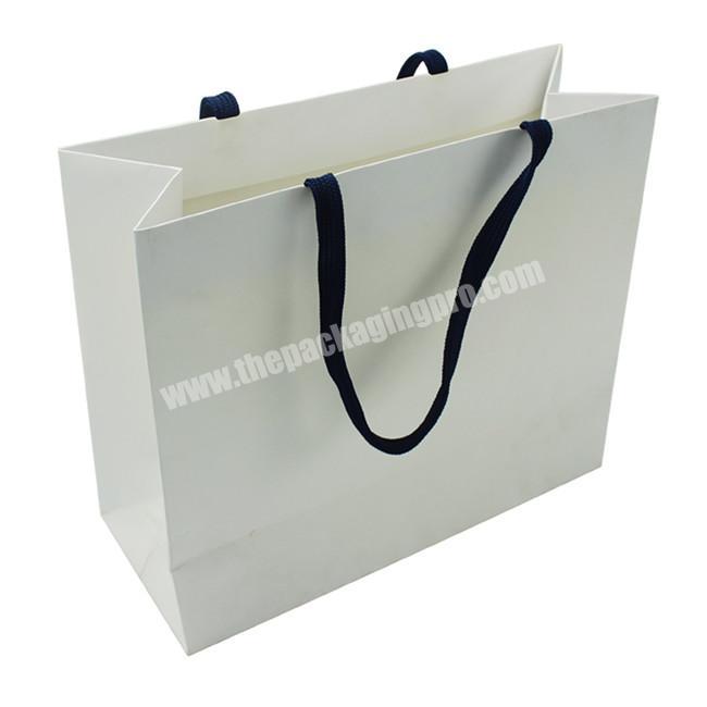 Wholesale Customized Coated Paper Gift Bag,Ribbon Handle Clothing Bag With Lamination