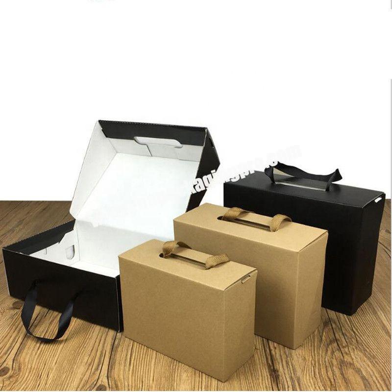 wholesale Customized  handle cardboard clothing packaging shoe boxes luxury with bag