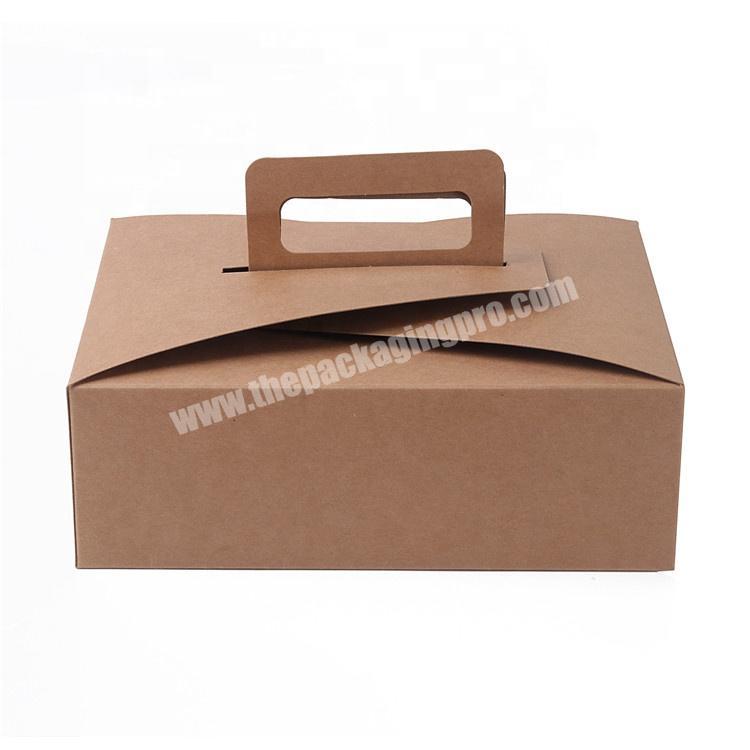 Wholesale Customized Printed Logo Kraft Paper Cupcake Cake Packaging Box With Handle
