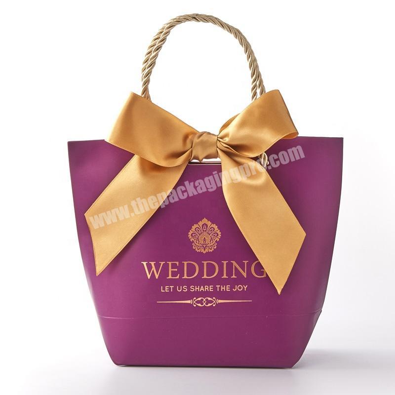 Wholesale Customized Recycled Luxury Wedding Paper Gift Bags Packaging Bags With Your Own Logo