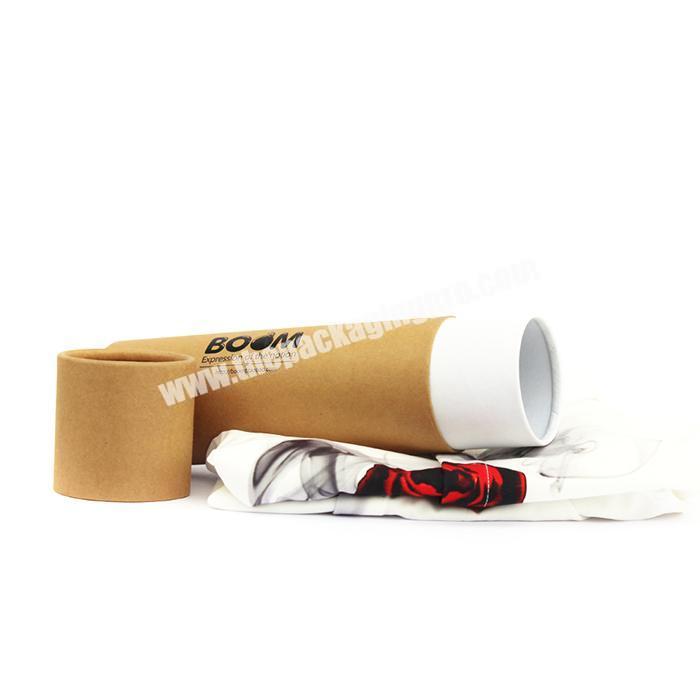 wholesale cylinder tube box rolled edge eco friendly paper tube packaging custom kraft paper box for shirt