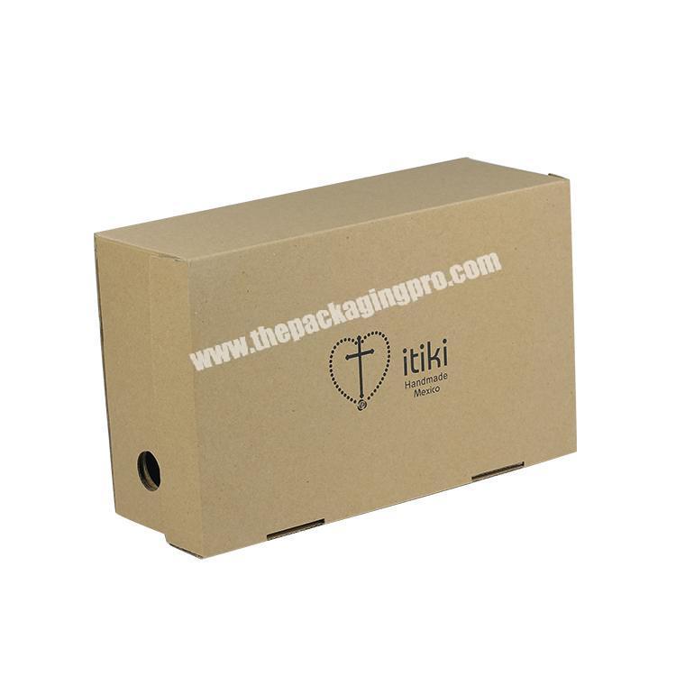 Wholesale design paper corrugated clothes gift packaging mailing box brown shoe boxes with custom logo