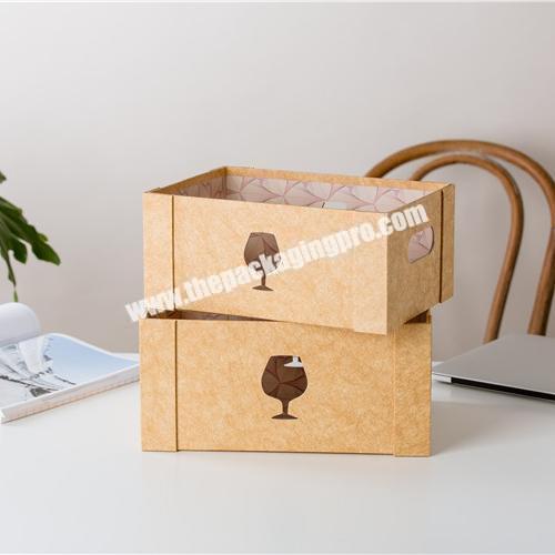 Wholesale durable 3 sizes rectangle paper home desk organization storage box no lid