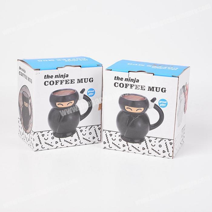 Wholesale Eco-friendly Folding Coffee Mup Corrugated Boxes Retail Products Cardboard Packaging with Offset Printing