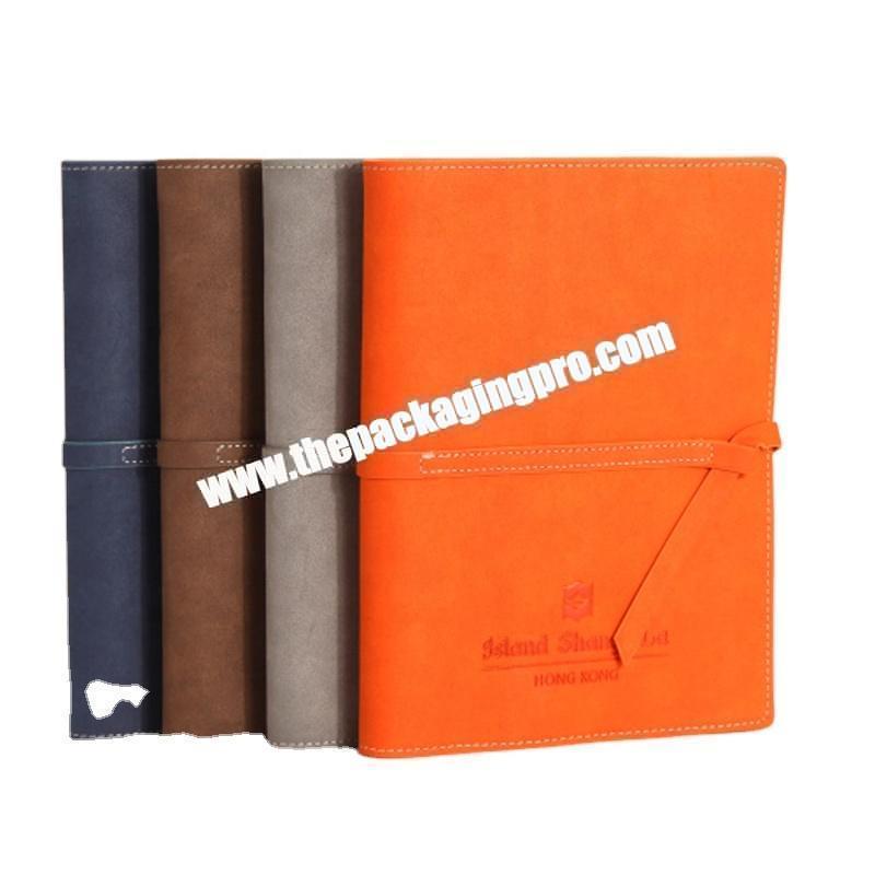 Wholesale Embossed Logo Hardcover Pu Leather Binder Notebooks Custom Personalized Writing Vintage Soft Leather Daily Planner