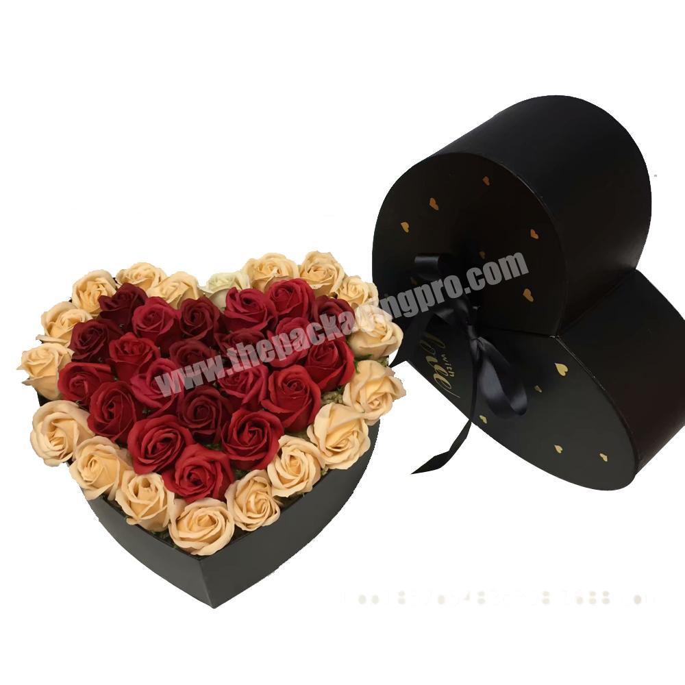 Wholesale empty heart shaped chocolate cardboard fancy jewelry packaging flower gift box
