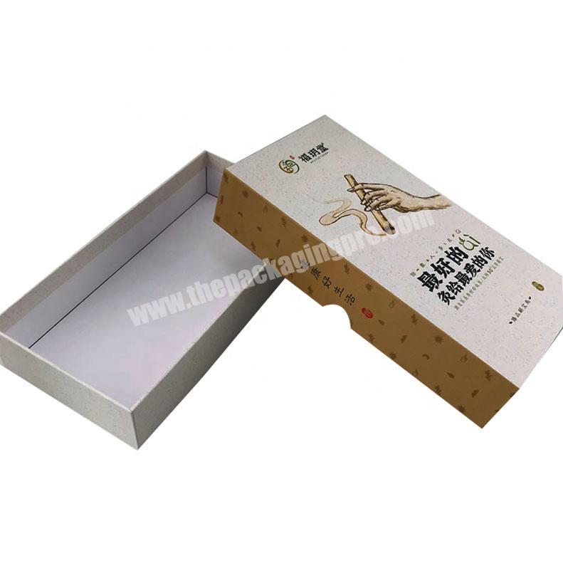 wholesale factory 2 pieces degradable cardboard health product box with lid