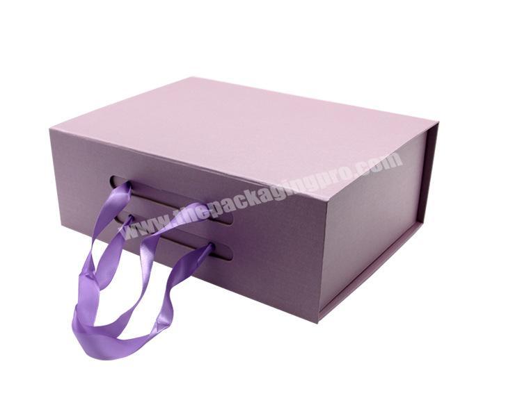 Wholesale Factory Custom Corrugated Paper Magnetic Pink Folding Gift Box