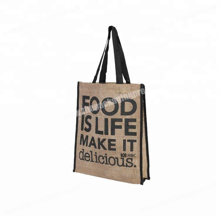 Wholesale factory price bag eco-friendly fashion jute drawstring burlap bags