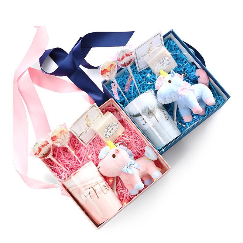 Wholesale Factory Sale Customized Any Design Packaging Accept New Born Baby Comfort Toys Clothes Gift Packing Boxes With Logo