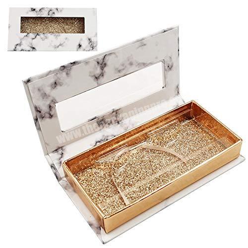 Wholesale false eyelash packaging box lash boxes fake 3d mink lash square magnetic box