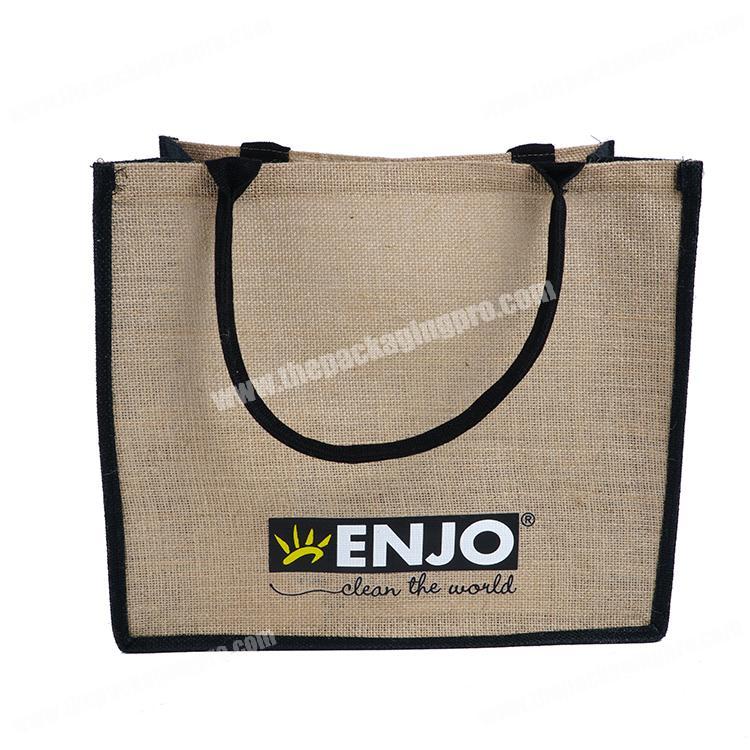 Wholesale fashion custom reusable tote shopping jute Bag