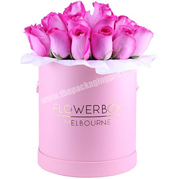 Wholesale flower shipping hat boxes flower box packaging pink packaging box for sale