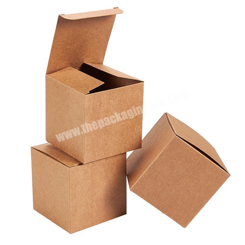 Wholesale Foldable Gift Kraft Box Cardboard Craft 4x4 Flip Tuck Top Boxes
