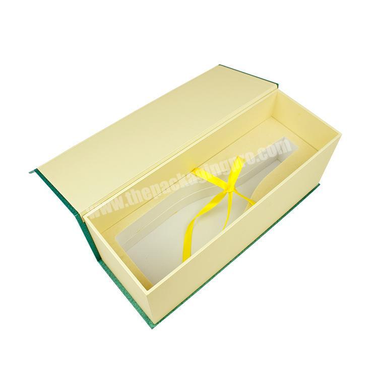Wholesale Foldable Magnetic Closure Gloss Lamination Luxury Packing Boxes for Wine Bottle with Foam Insert