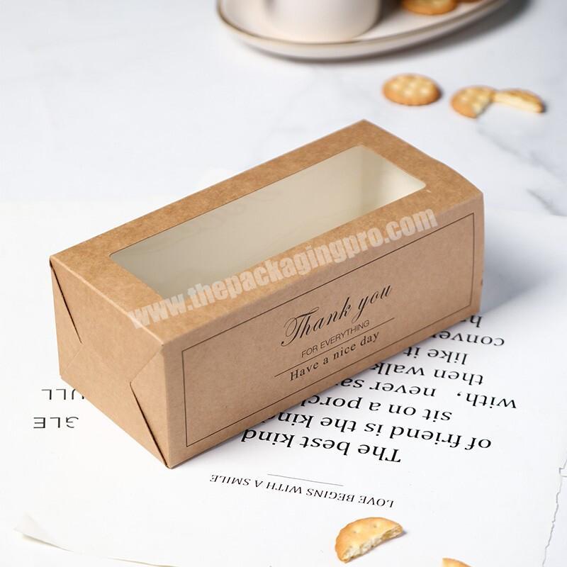 Wholesale Food Grade Paper Drawer Cookies Cupcake Packaging Box with Clean Window