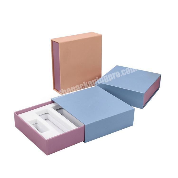 Wholesale Full Printing Cosmetic Paper Drawer Gift Box with Insert