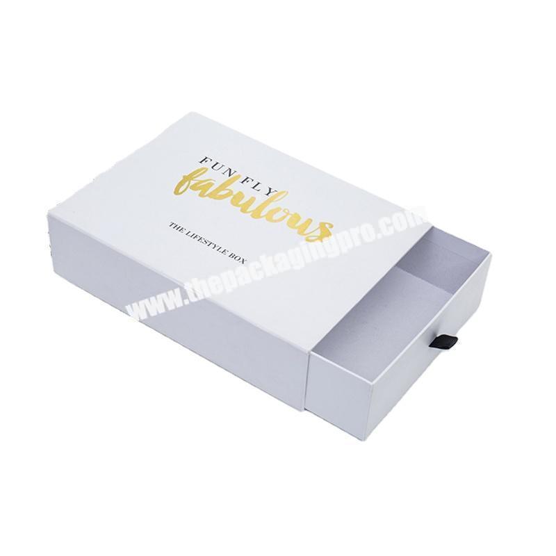 wholesale gift box for packaging clothes Drawer gift box for clothes OEM gift box customized logo