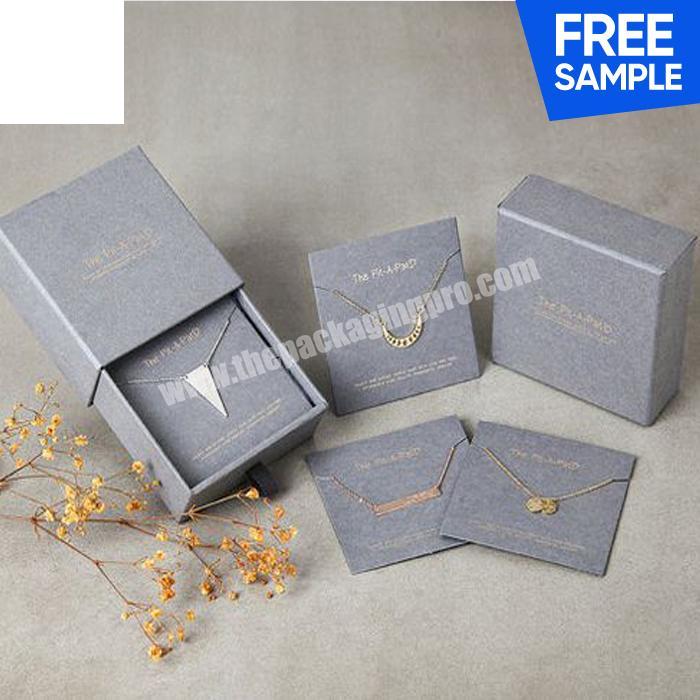 Wholesale Gift Drawer Box With Ribbon For Necklace