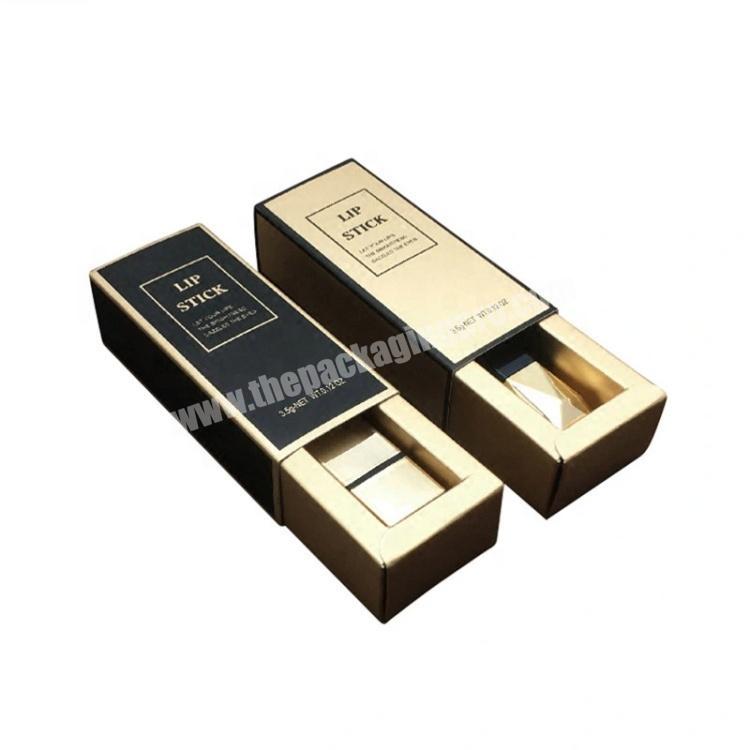 Wholesale Gold Paper Luxury Cosmetic Packaging box, Lipstick Box custom Nail Polish Box