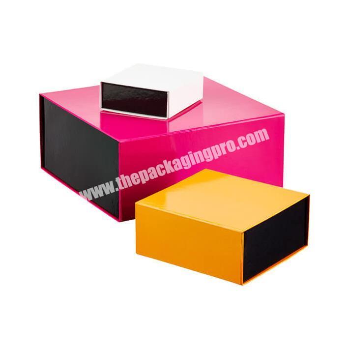 Wholesale good price custom color  magnetic folding gift box