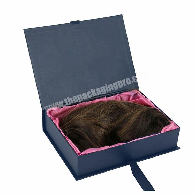 Wholesale Hair Extensions Packaging Book Shape Gift Box with Ribbon