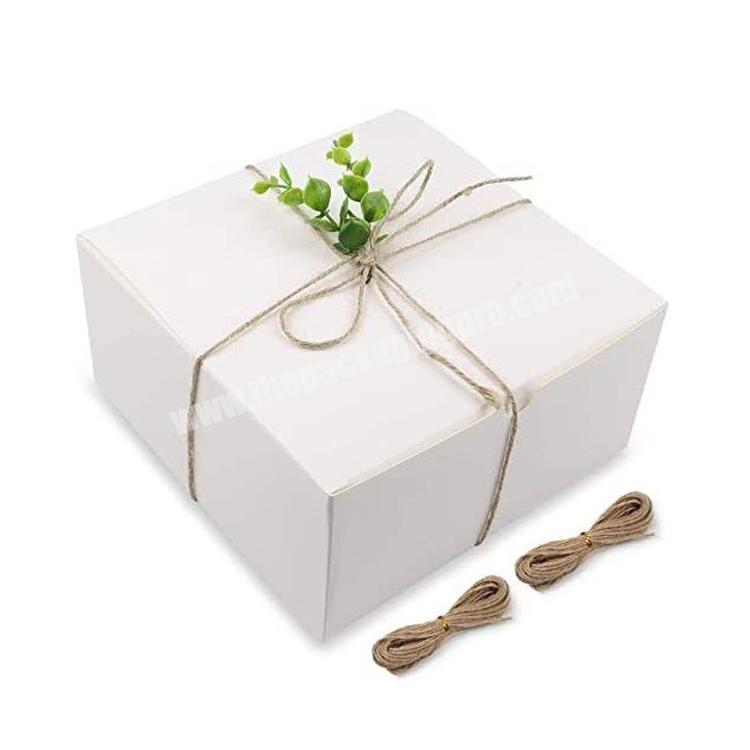 wholesale handmade White Boxes Gift Boxes Paper pillow Box with Lids for Gifts Bridesmaid Proposal Box Crafting