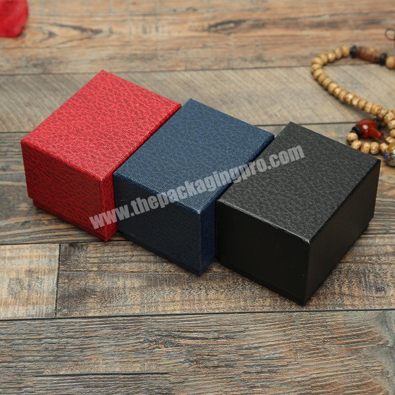 Wholesale hard solid color paper jewelry box with logo printing