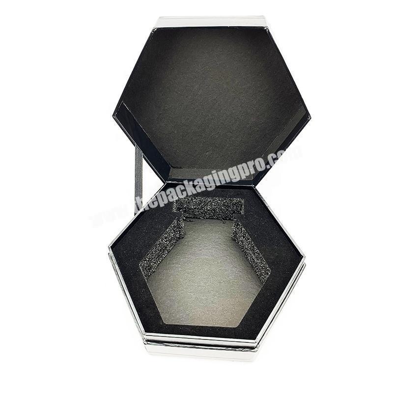 Wholesale high-end black recycled material cardboard honey packaging paper gift box