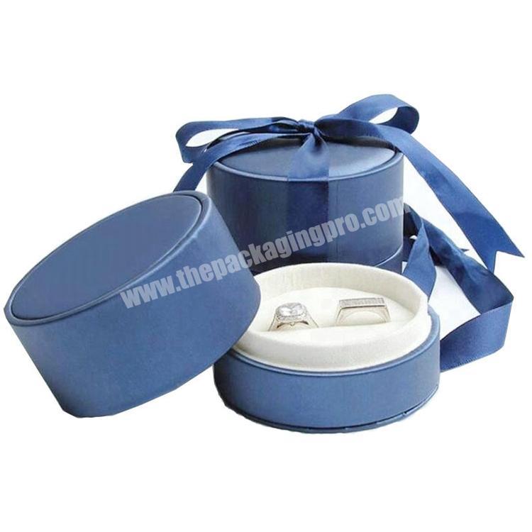 Wholesale High End design custom wedding engagement velvet ring box