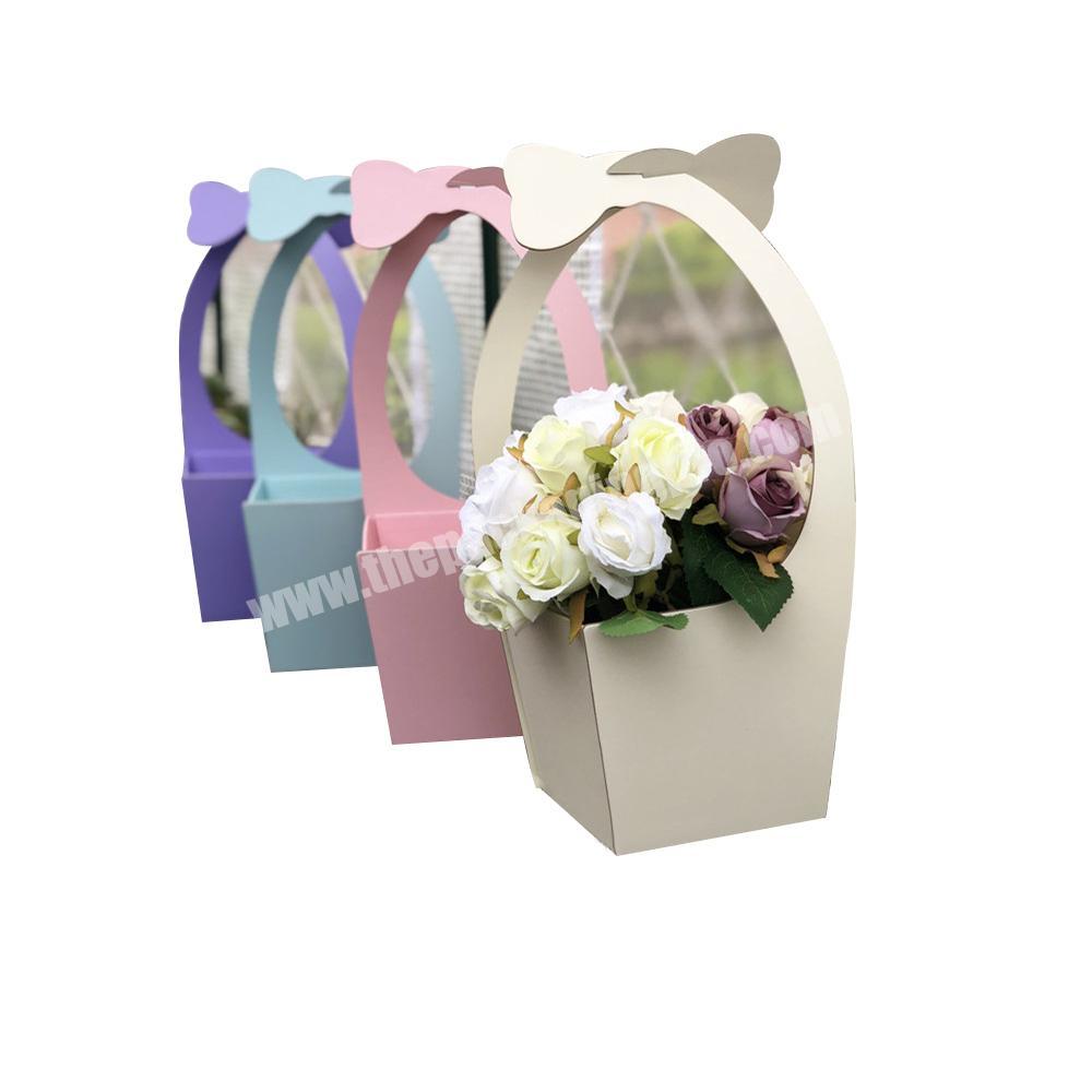 Wholesale High Quality Custom Foldable Flower Basket Flower Packaging Gift Boxes