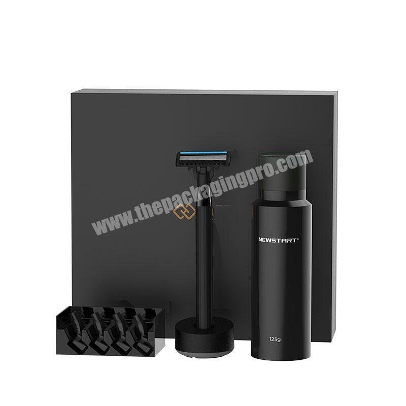 Wholesale High Quality Durable Rigid Black Gift Packaging Box for Electric Shaver with Customized Logo