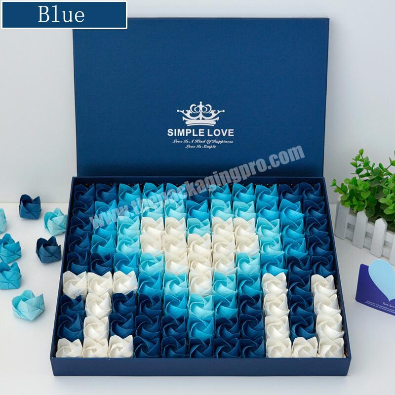 Wholesale High Quality Magnetic Boxes Packing Preserved Flowers with Logo for Wedding or Valentine