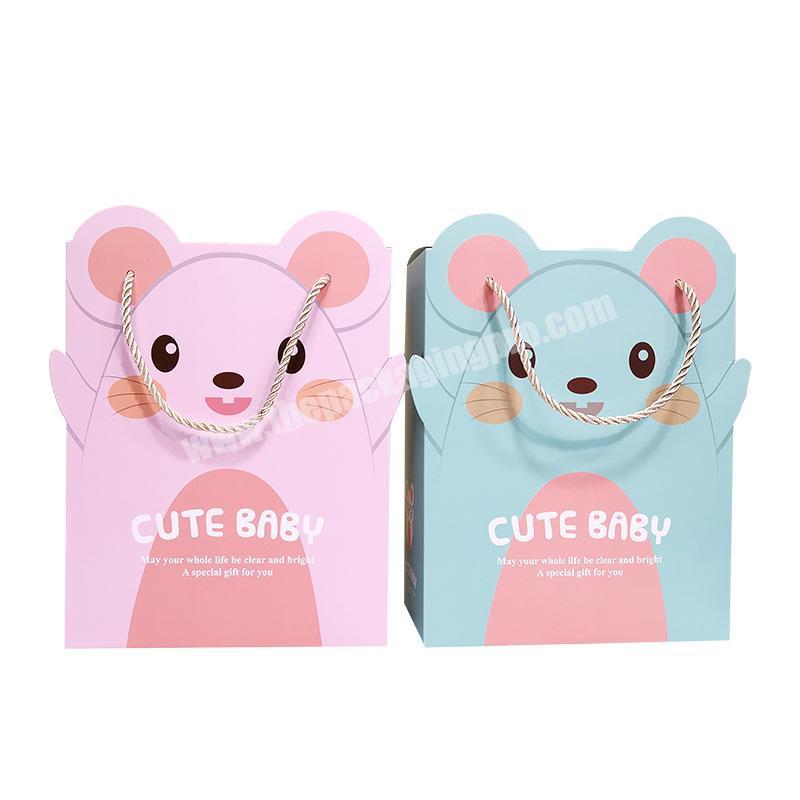 Wholesale High Quality Portable Cute Mouse Printed Charming Custom Cookie Chocolate Candy Packaging Box Paper