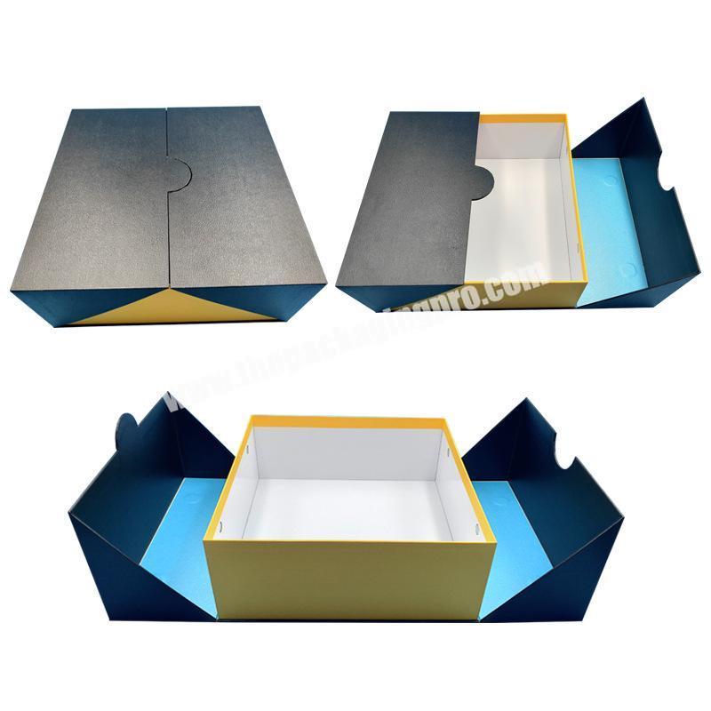 Wholesale High Quality Rigid Retro Style Magnetic Closure Double Open Gift Box for Computer or Cosmetic Set