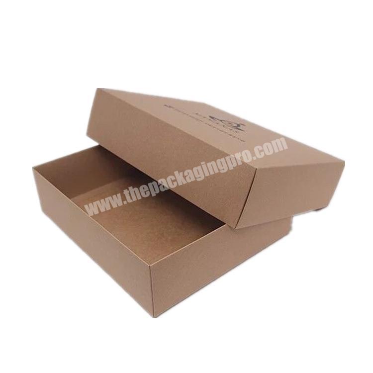 wholesale high quality small brown kraft paper box with lid