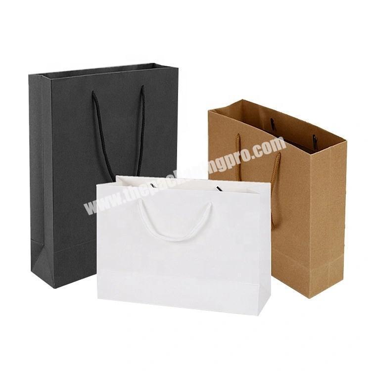 Wholesale High Quality White Customized Printed Shopping Packaging Paper Bag