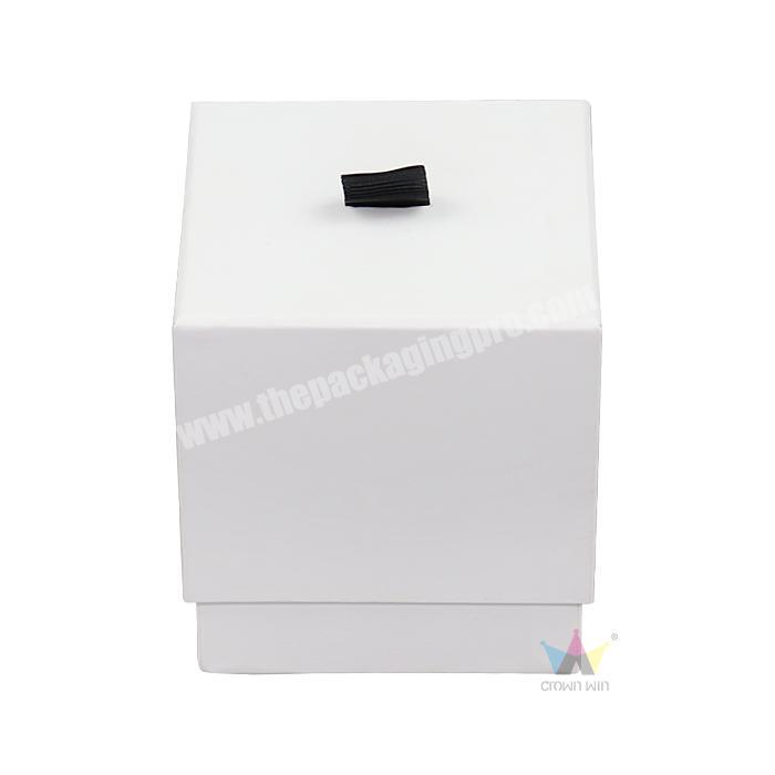 Wholesale high quality white luxury watch box paper packaging custom logo