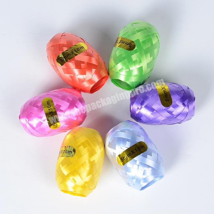 Wholesale Holographic Curling Ribbon Egg Shape Christmas Gift Decoration Ribbons for Gift Packaging